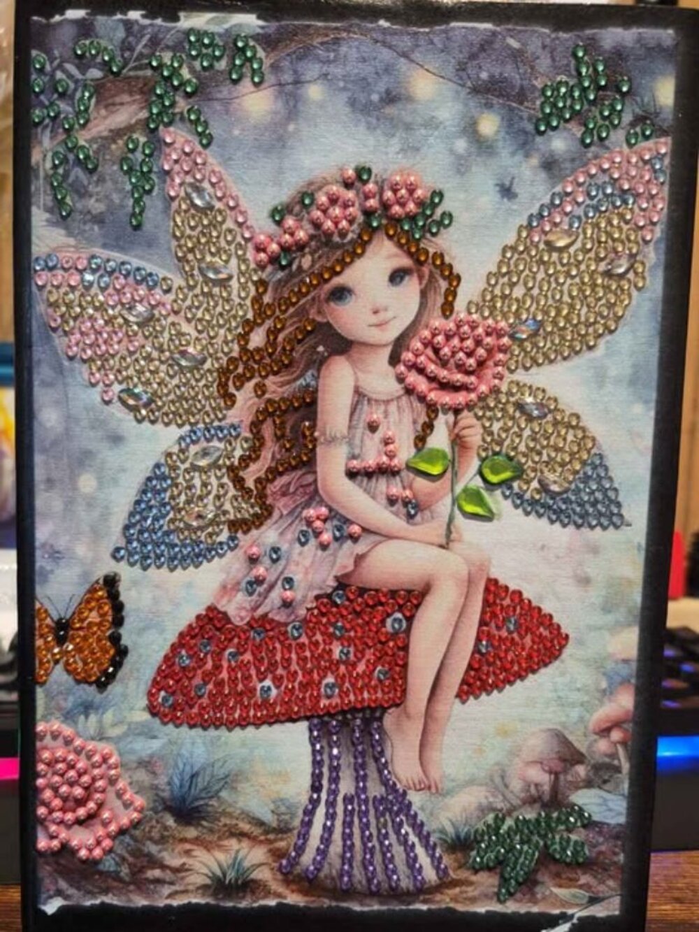 Diamond Art Fairy Notebook. 8 x 5 1/2. 50 Blank pages.  #203